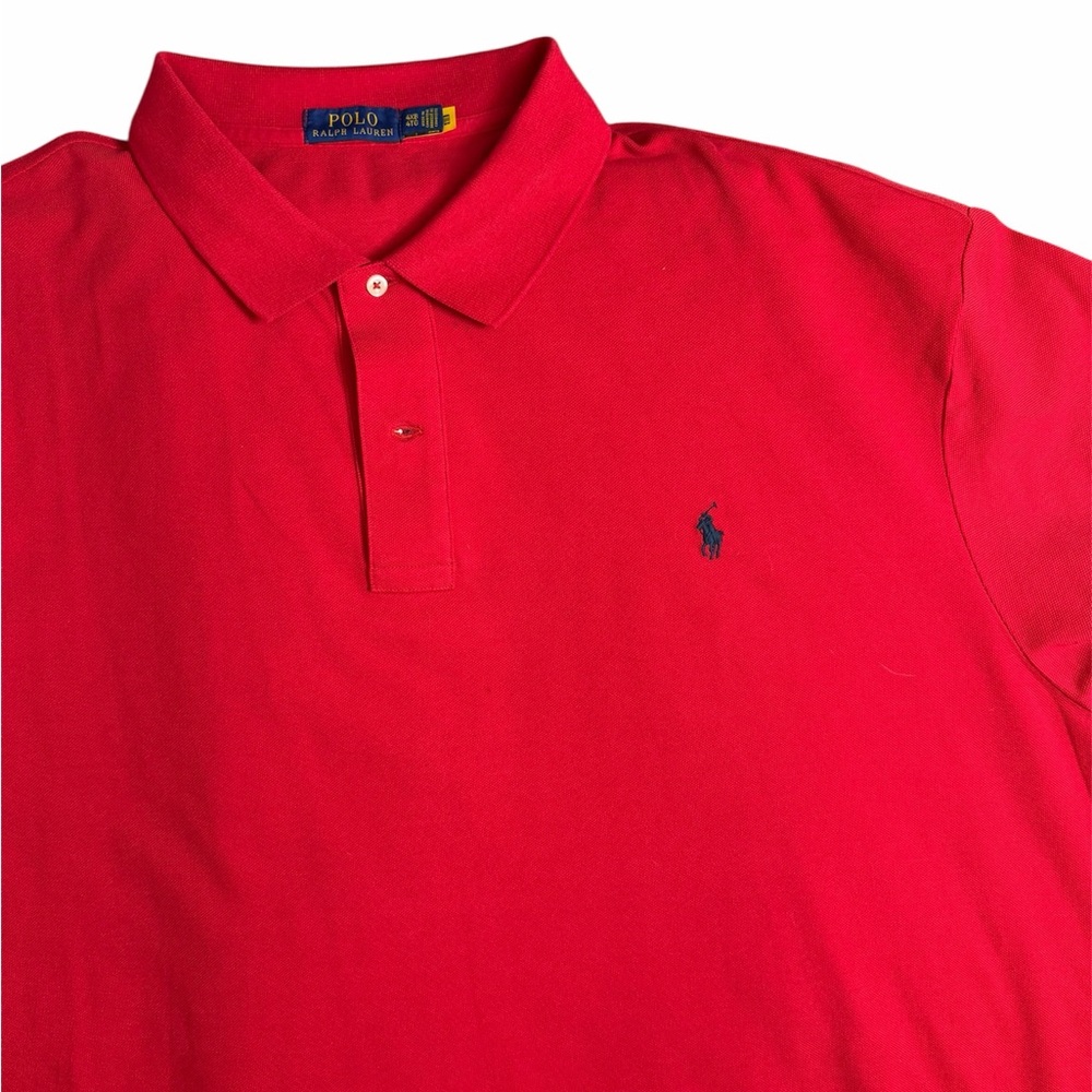 Polo by Ralph Lauren Men's Red Polo Shirt 4XLT - Picture 2 of 4